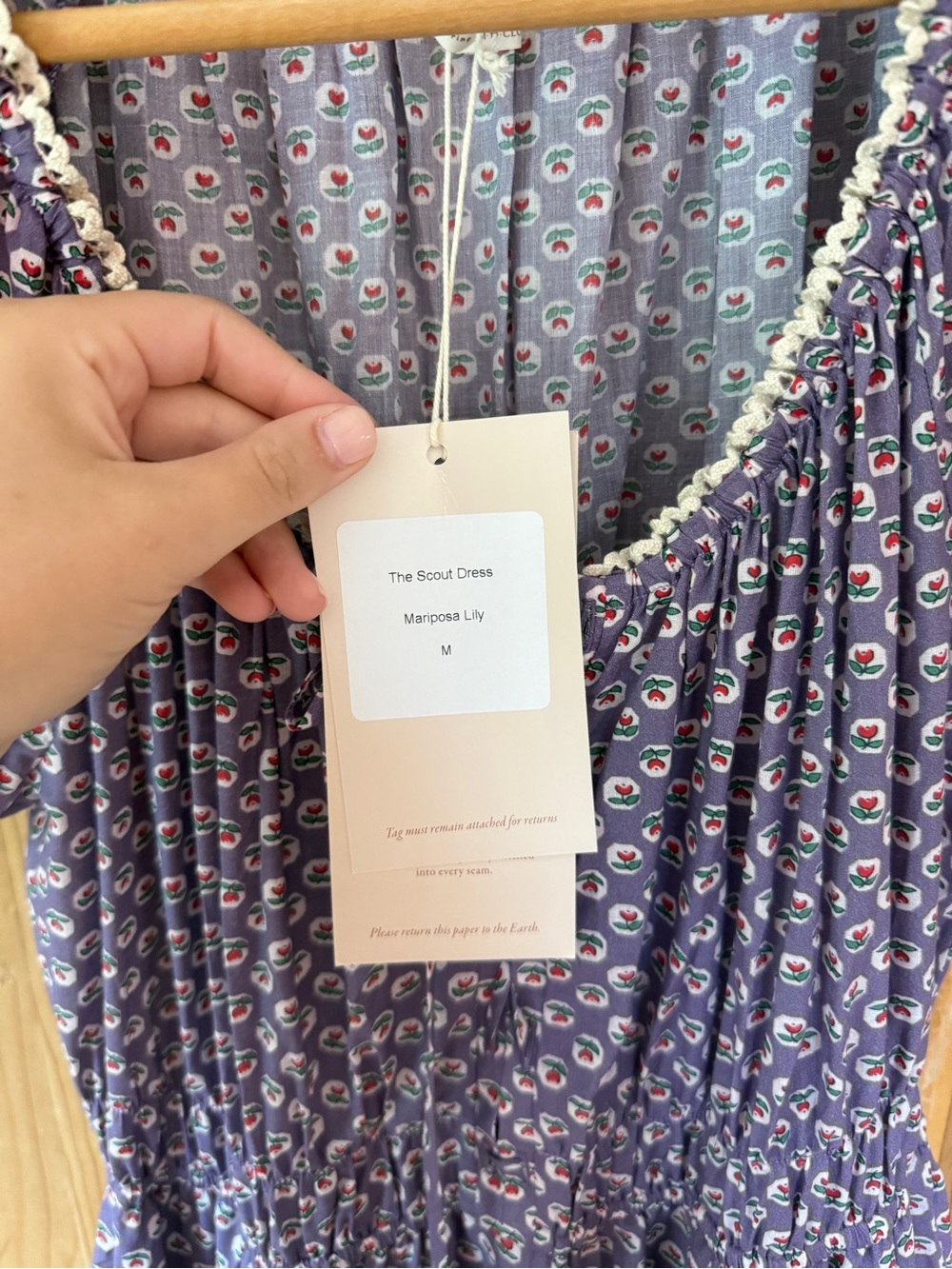 NWOT Christy Dawn Lavender Mariposa Tulip Scout Dress - Picture 3 of 3